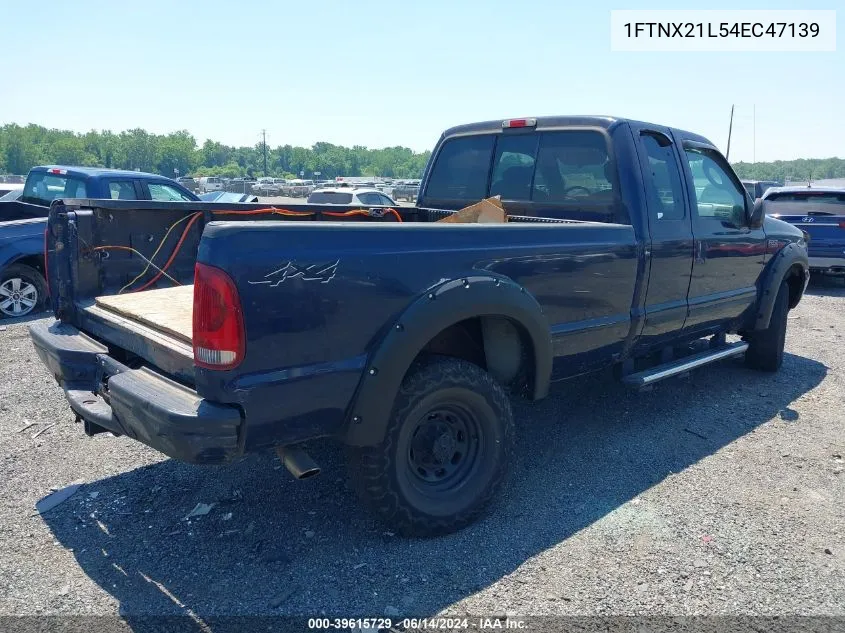 2004 Ford F250 Super Duty VIN: 1FTNX21L54EC47139 Lot: 39615729