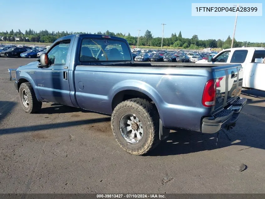 2004 Ford F-250 Xl/Xlt VIN: 1FTNF20P04EA28399 Lot: 39813427