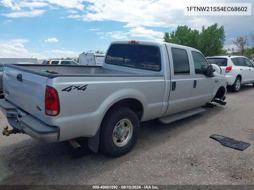 2004 Ford F-250 Lariat/Xl/Xlt VIN: 1FTNW21S54EC68602 Lot: 40081092