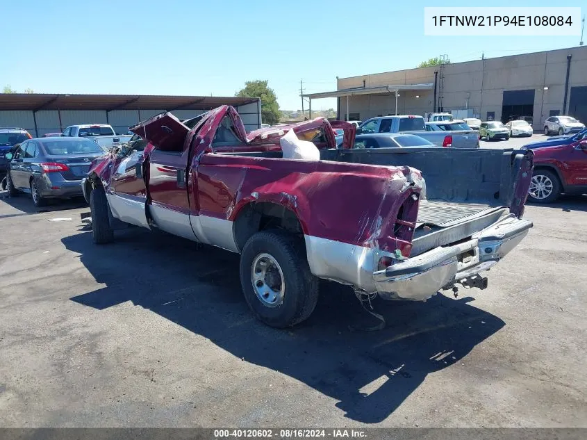 2004 Ford F-250 Lariat/Xl/Xlt VIN: 1FTNW21P94E108084 Lot: 40120602