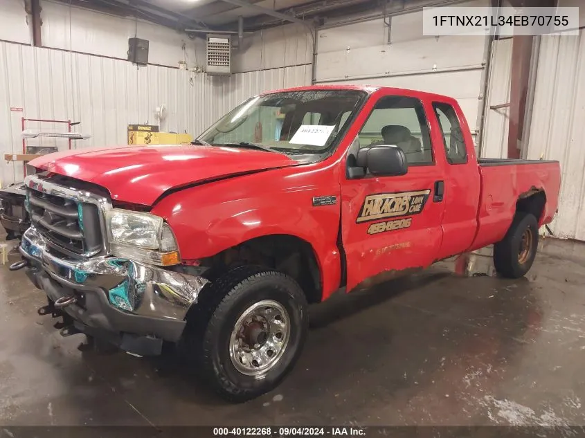 1FTNX21L34EB70755 2004 Ford F-250 Lariat/Xl/Xlt