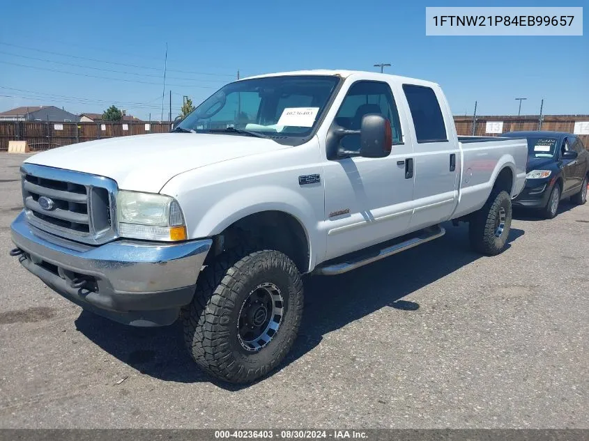 2004 Ford F-250 Lariat/Xl/Xlt VIN: 1FTNW21P84EB99657 Lot: 40236403