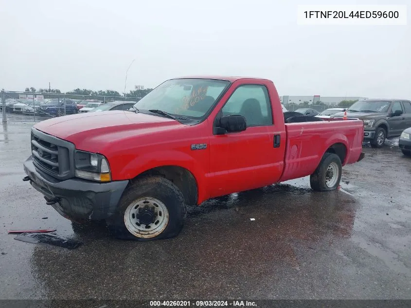 2004 Ford F-250 Xl/Xlt VIN: 1FTNF20L44ED59600 Lot: 40260201