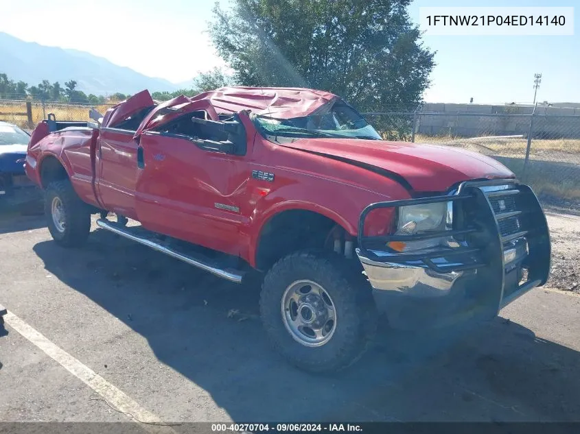 2004 Ford F-250 Lariat/Xl/Xlt VIN: 1FTNW21P04ED14140 Lot: 40270704