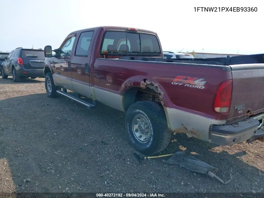 1FTNW21PX4EB93360 2004 Ford F-250 Lariat/Xl/Xlt