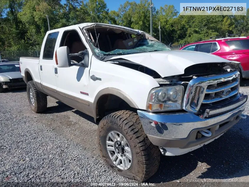 2004 Ford F-250 Lariat/Xl/Xlt VIN: 1FTNW21PX4EC27183 Lot: 40276423