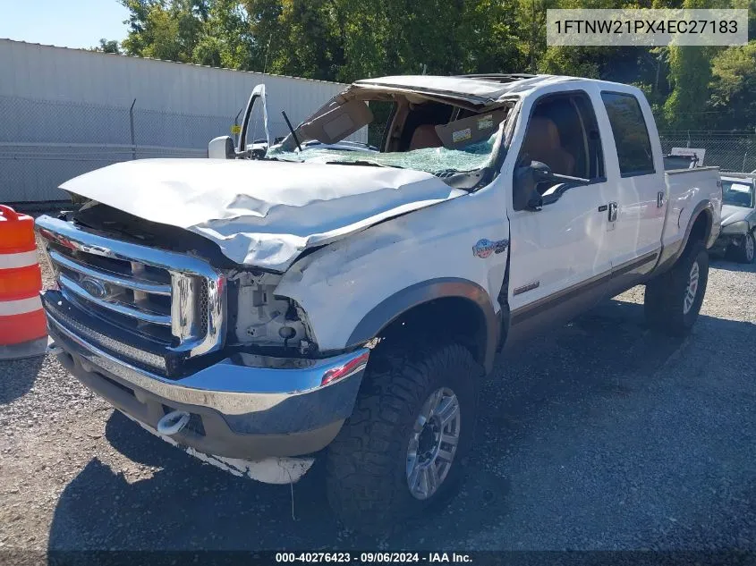 2004 Ford F-250 Lariat/Xl/Xlt VIN: 1FTNW21PX4EC27183 Lot: 40276423