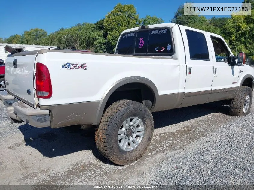 2004 Ford F-250 Lariat/Xl/Xlt VIN: 1FTNW21PX4EC27183 Lot: 40276423