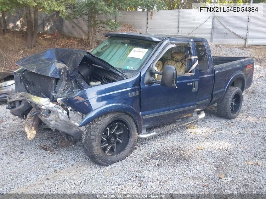 2004 Ford F250 Super Duty VIN: 1FTNX21L54ED54384 Lot: 40308932