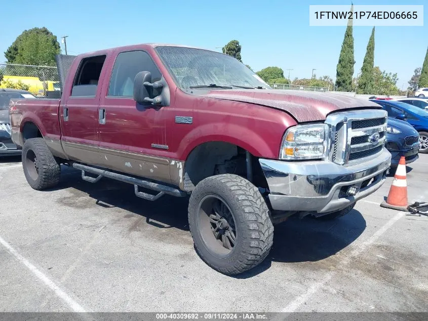 2004 Ford F-250 Lariat/Xl/Xlt VIN: 1FTNW21P74ED06665 Lot: 40309692