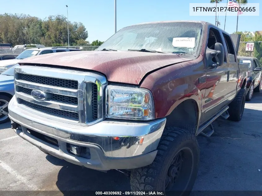 2004 Ford F-250 Lariat/Xl/Xlt VIN: 1FTNW21P74ED06665 Lot: 40309692