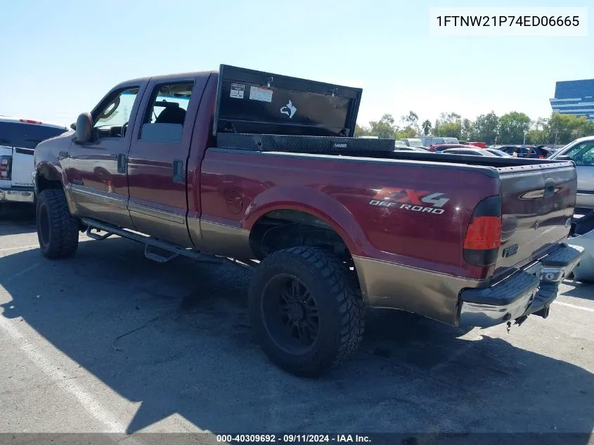 2004 Ford F-250 Lariat/Xl/Xlt VIN: 1FTNW21P74ED06665 Lot: 40309692