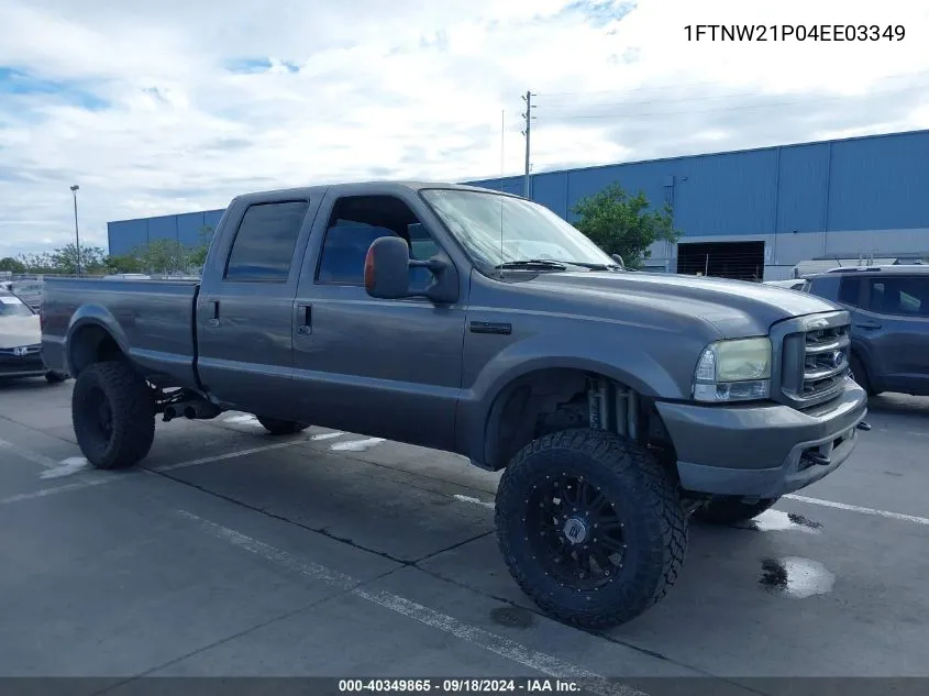 2004 Ford F-250 Lariat/Xl/Xlt VIN: 1FTNW21P04EE03349 Lot: 40349865