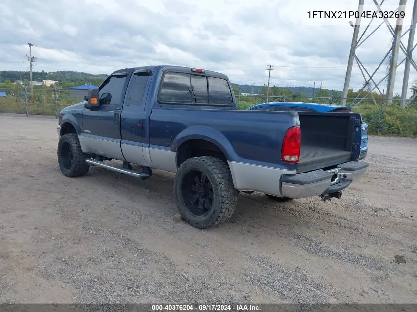 2004 Ford F-250 Lariat/Xl/Xlt VIN: 1FTNX21P04EA03269 Lot: 40376204