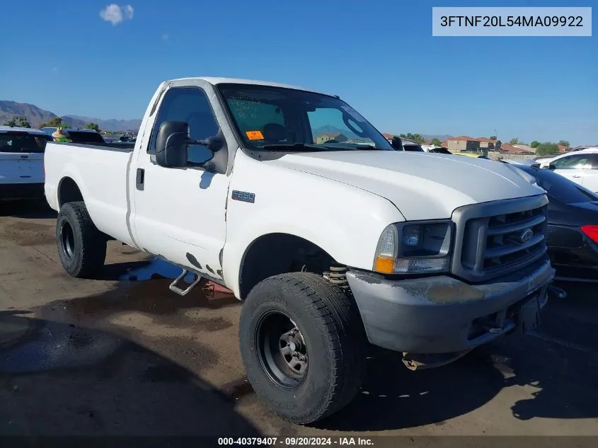 2004 Ford F-250 Xl/Xlt VIN: 3FTNF20L54MA09922 Lot: 40379407