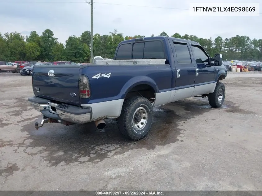 2004 Ford F-250 Lariat/Xl/Xlt VIN: 1FTNW21LX4EC98669 Lot: 40399297