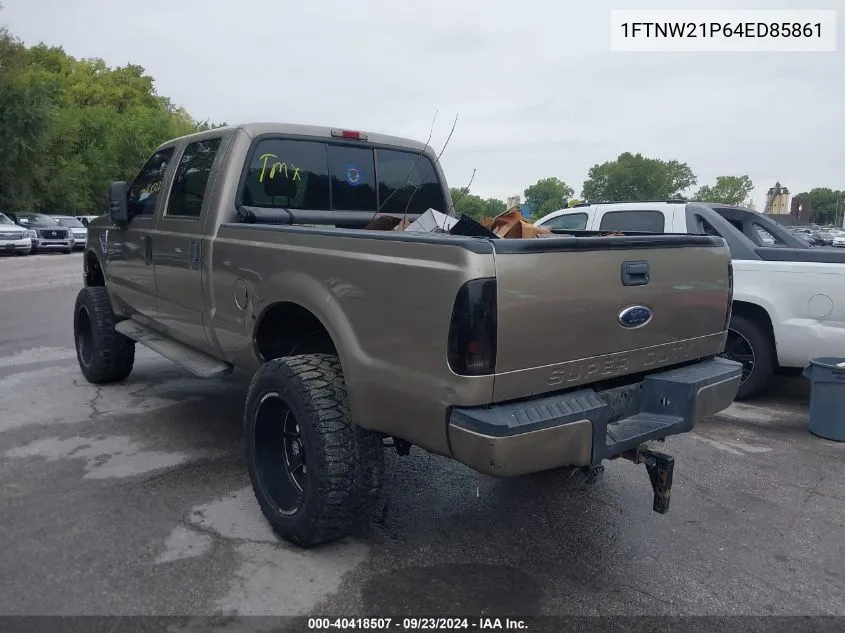 2004 Ford F-250 Lariat/Xl/Xlt VIN: 1FTNW21P64ED85861 Lot: 40418507