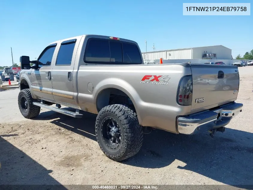 2004 Ford F-250 Lariat/Xl/Xlt VIN: 1FTNW21P24EB79758 Lot: 40460031