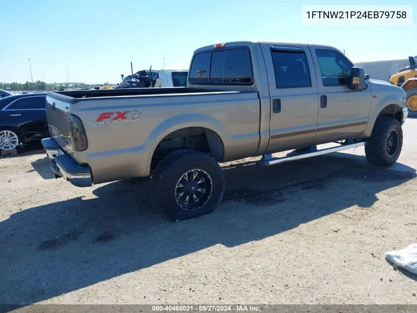 2004 Ford F-250 Lariat/Xl/Xlt VIN: 1FTNW21P24EB79758 Lot: 40460031