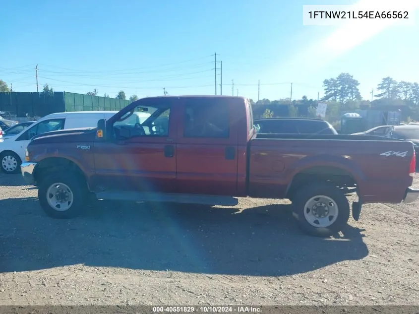 2004 Ford F-250 Lariat/Xl/Xlt VIN: 1FTNW21L54EA66562 Lot: 40551829