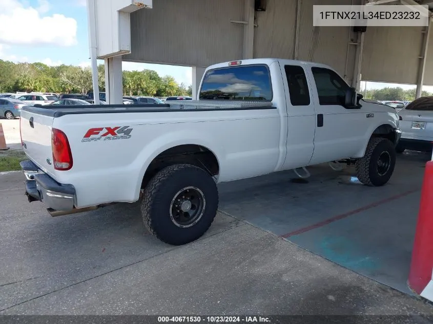 2004 Ford F-250 Lariat/Xl/Xlt VIN: 1FTNX21L34ED23232 Lot: 40866070