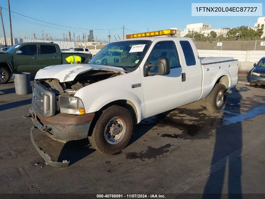 2004 Ford F-250 Lariat/Xl/Xlt VIN: 1FTNX20L04EC87727 Lot: 40788091