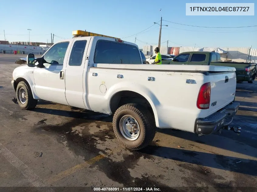 2004 Ford F-250 Lariat/Xl/Xlt VIN: 1FTNX20L04EC87727 Lot: 40788091