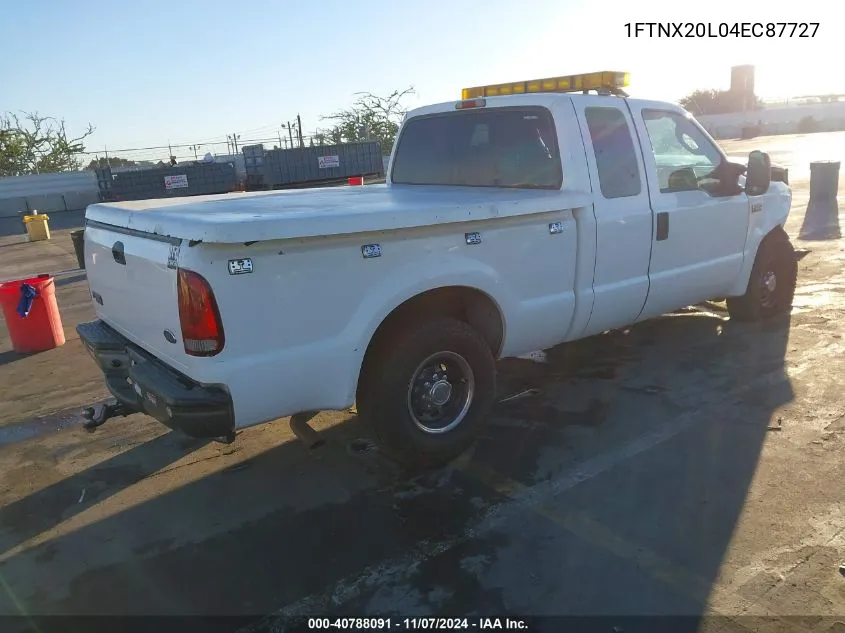 2004 Ford F-250 Lariat/Xl/Xlt VIN: 1FTNX20L04EC87727 Lot: 40788091