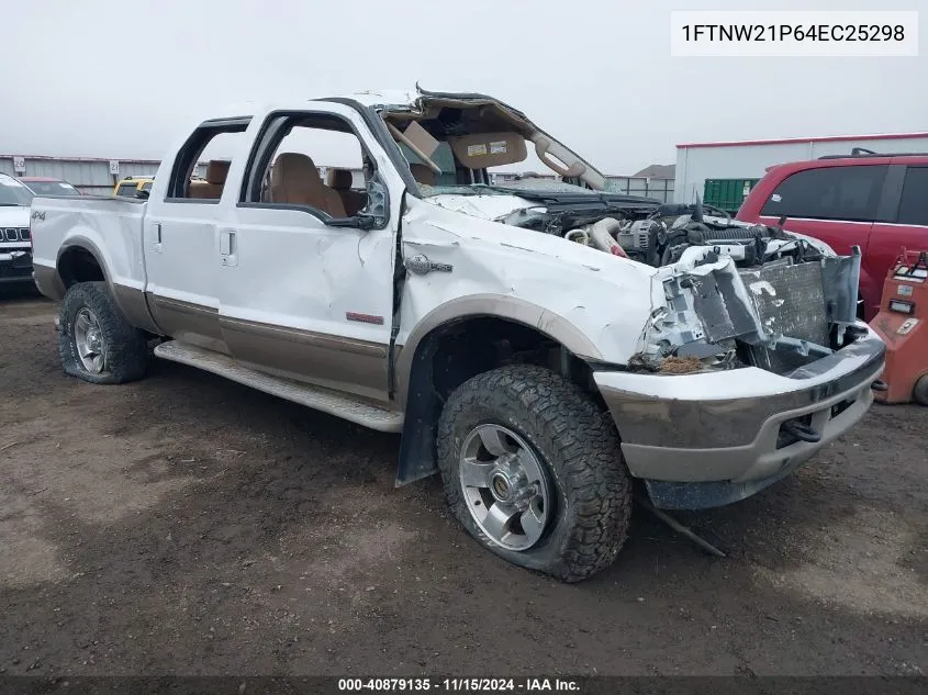 2004 Ford F-250 Lariat/Xl/Xlt VIN: 1FTNW21P64EC25298 Lot: 40879135