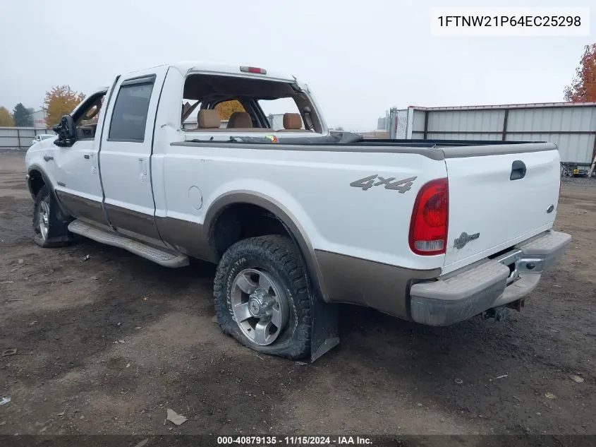 2004 Ford F-250 Lariat/Xl/Xlt VIN: 1FTNW21P64EC25298 Lot: 40879135