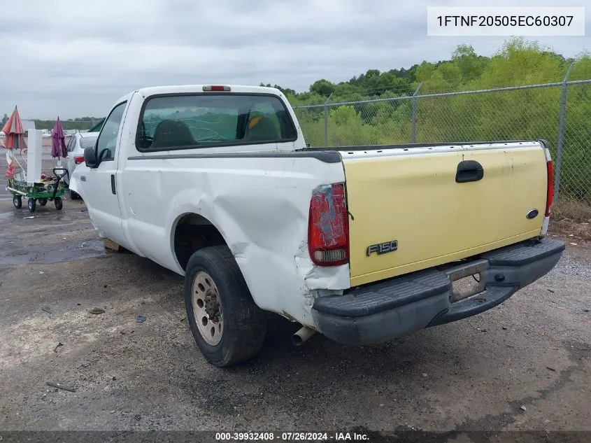 2005 Ford F-250 Xl/Xlt VIN: 1FTNF20505EC60307 Lot: 39932408