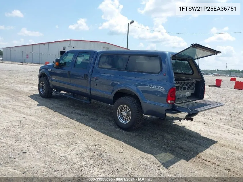 2005 Ford F-250 Lariat/Xl/Xlt VIN: 1FTSW21P25EA36751 Lot: 39988095