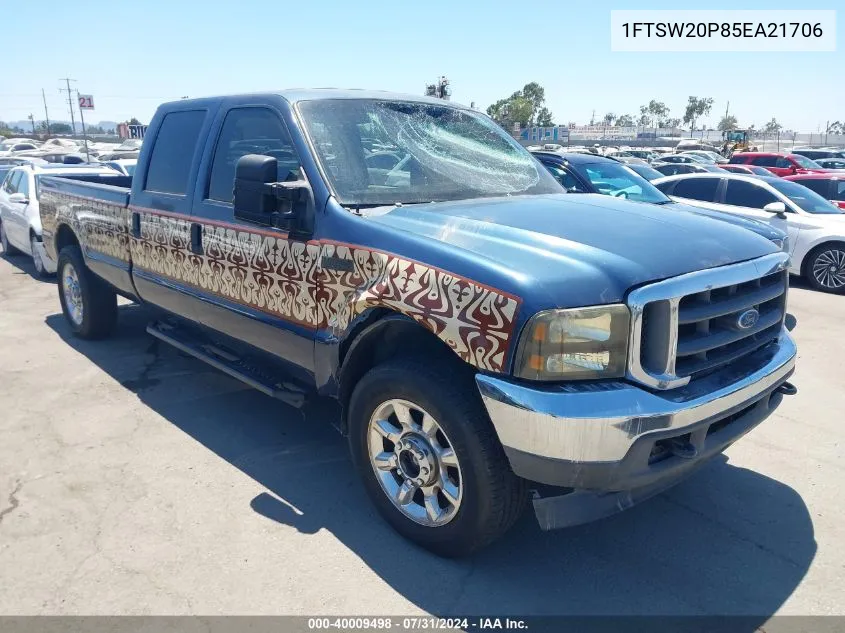 2005 Ford F-250 Lariat/Xl/Xlt VIN: 1FTSW20P85EA21706 Lot: 40009498