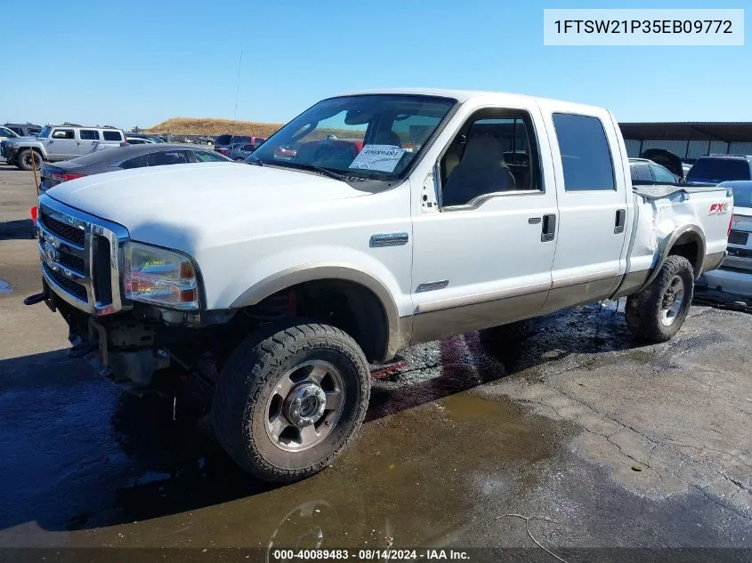 2005 Ford F-250 Lariat/Xl/Xlt VIN: 1FTSW21P35EB09772 Lot: 40089483