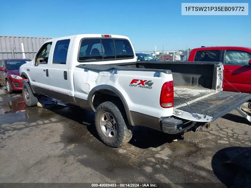 2005 Ford F-250 Lariat/Xl/Xlt VIN: 1FTSW21P35EB09772 Lot: 40089483