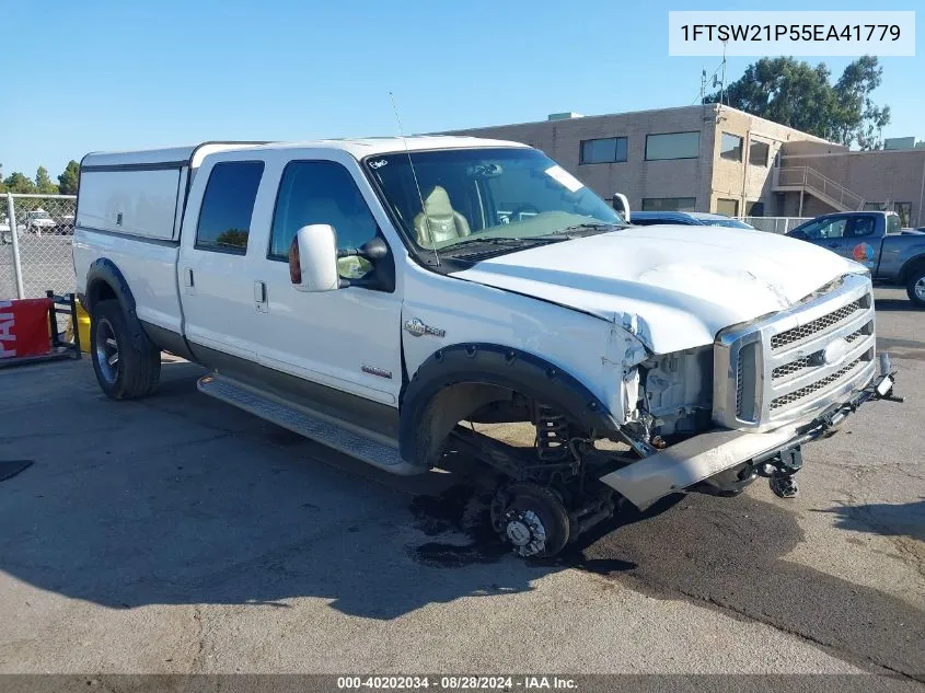 2005 Ford F-250 Lariat/Xl/Xlt VIN: 1FTSW21P55EA41779 Lot: 40202034