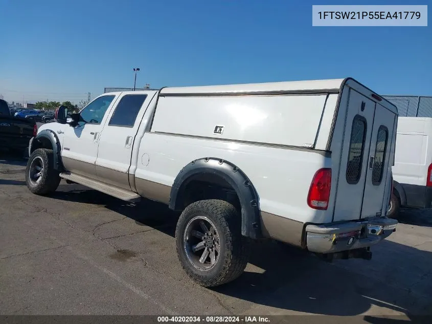 2005 Ford F-250 Lariat/Xl/Xlt VIN: 1FTSW21P55EA41779 Lot: 40202034