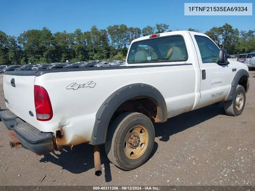 2005 Ford F-250 Xl/Xlt VIN: 1FTNF21535EA69334 Lot: 40311306