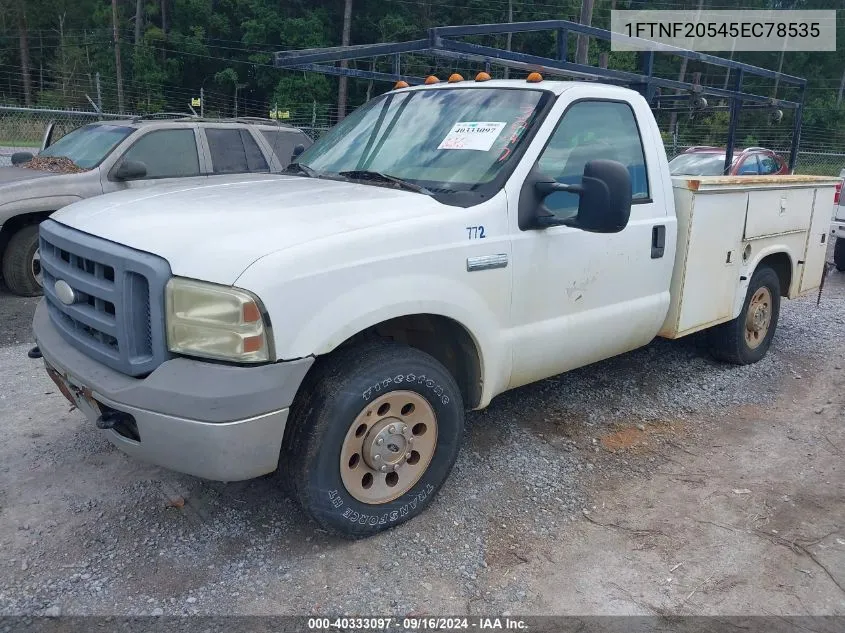 1FTNF20545EC78535 2005 Ford F-250 Xl/Xlt