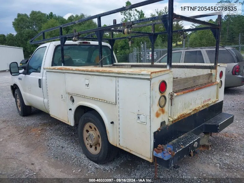 2005 Ford F-250 Xl/Xlt VIN: 1FTNF20545EC78535 Lot: 40333097