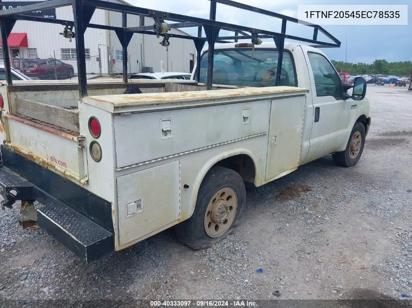 2005 Ford F-250 Xl/Xlt VIN: 1FTNF20545EC78535 Lot: 40333097