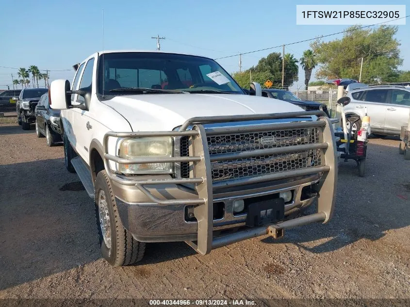 2005 Ford F250 Super Duty VIN: 1FTSW21P85EC32905 Lot: 40344966