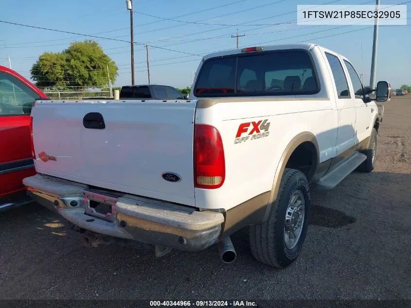 1FTSW21P85EC32905 2005 Ford F250 Super Duty