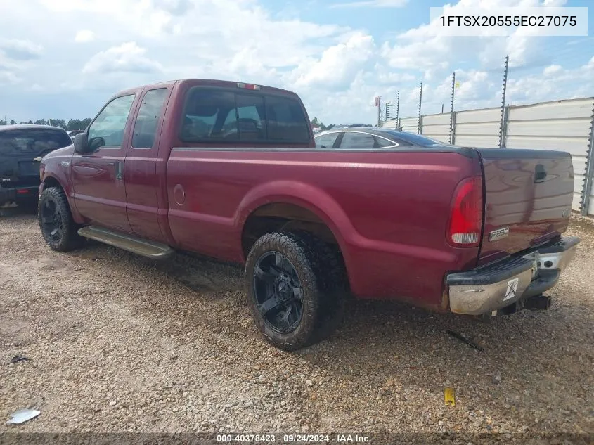 2005 Ford F250 Super Duty VIN: 1FTSX20555EC27075 Lot: 40378423