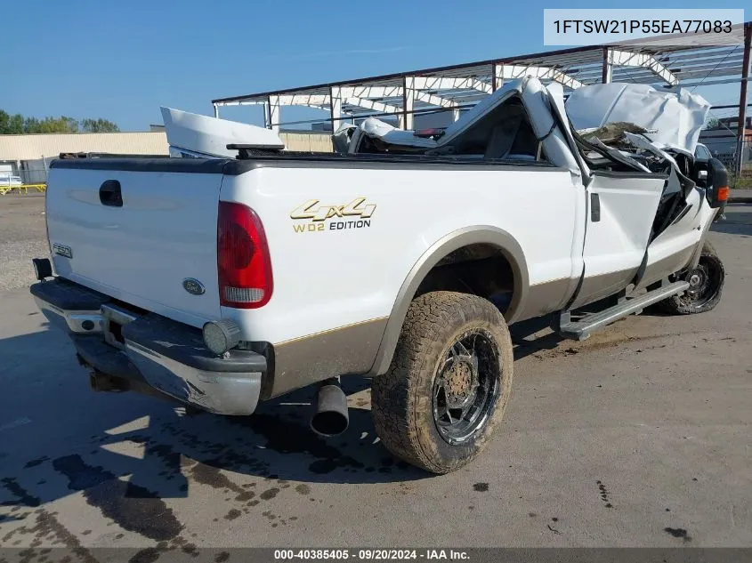 2005 Ford F-250 Lariat/Xl/Xlt VIN: 1FTSW21P55EA77083 Lot: 40385405