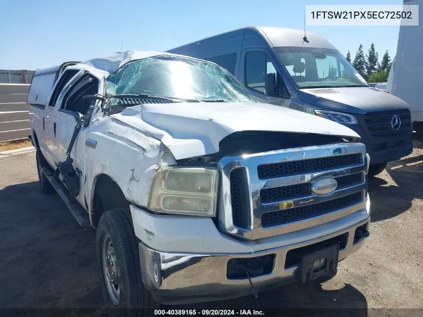 2005 Ford F-250 Lariat/Xl/Xlt VIN: 1FTSW21PX5EC72502 Lot: 40389165