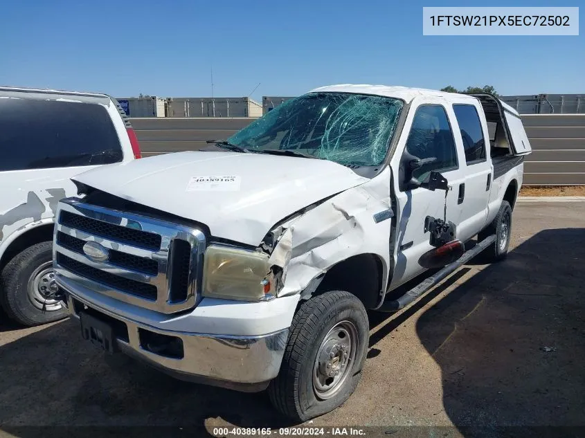 2005 Ford F-250 Lariat/Xl/Xlt VIN: 1FTSW21PX5EC72502 Lot: 40389165