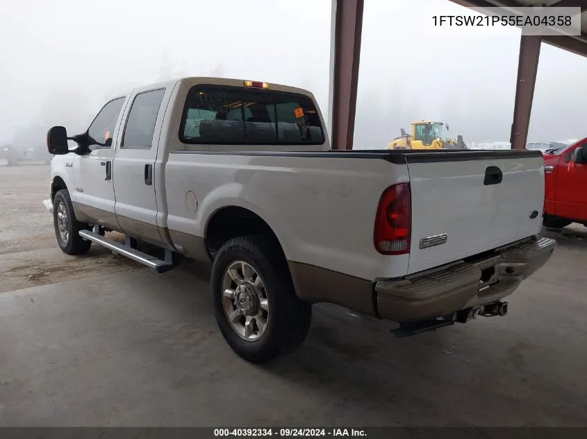 1FTSW21P55EA04358 2005 Ford F250 Super Duty