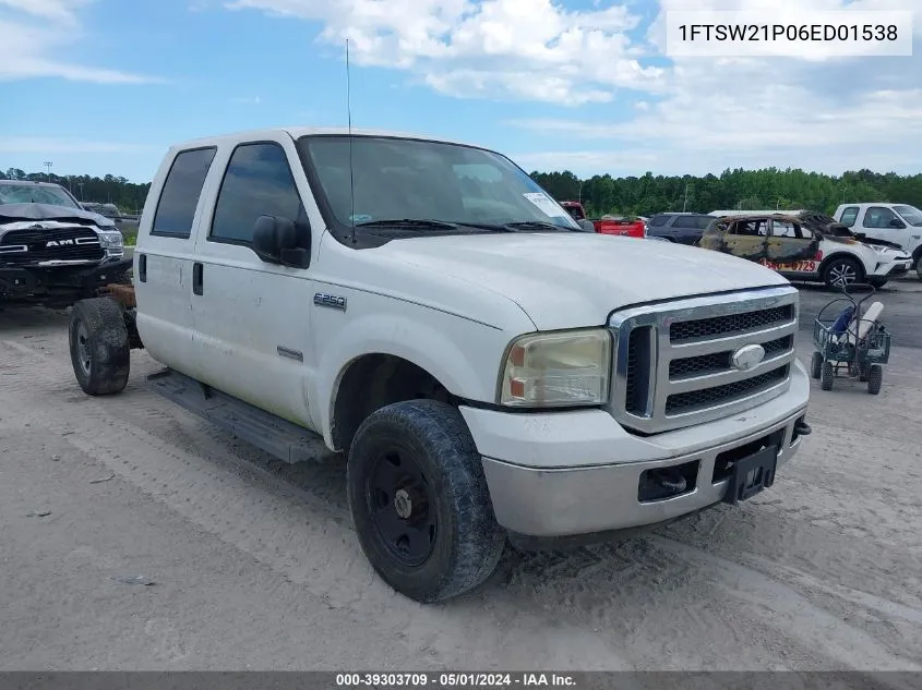 2006 Ford F-250 Lariat/Xl/Xlt VIN: 1FTSW21P06ED01538 Lot: 39303709