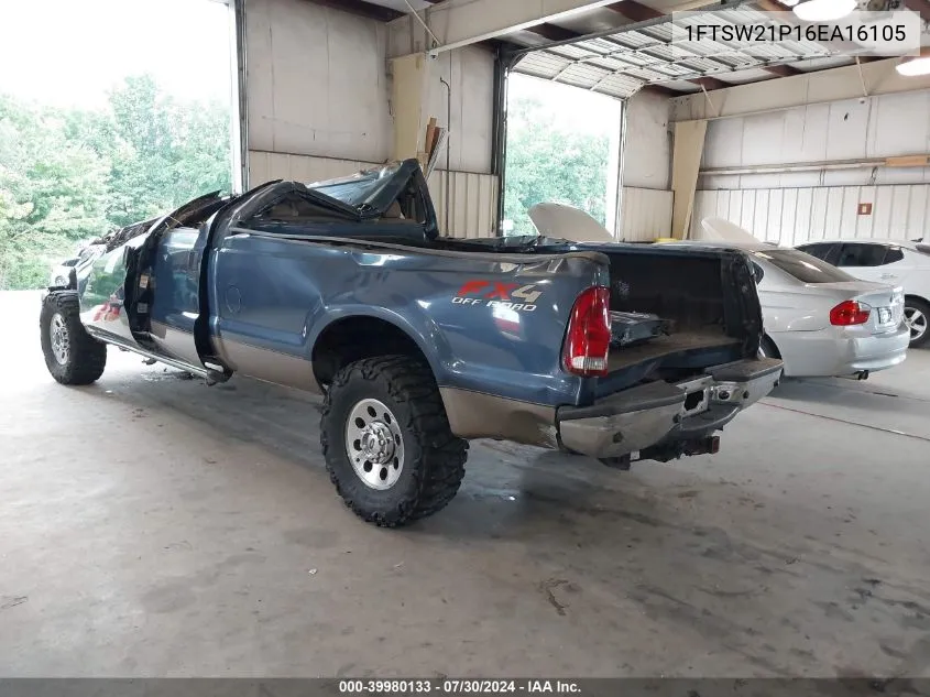 2006 Ford F-250 Lariat/Xl/Xlt VIN: 1FTSW21P16EA16105 Lot: 39980133